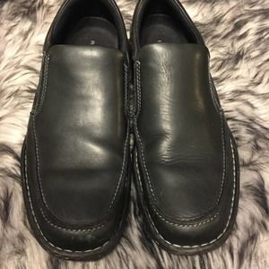 Rockport Black Leather Slipon Loafer Size 10W